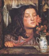 Dante Gabriel Rossetti, Girl at a Lattice (mk28)